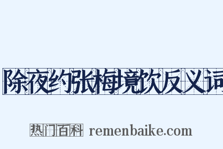 除夜约张梅境饮反义词是什么意思的图片
